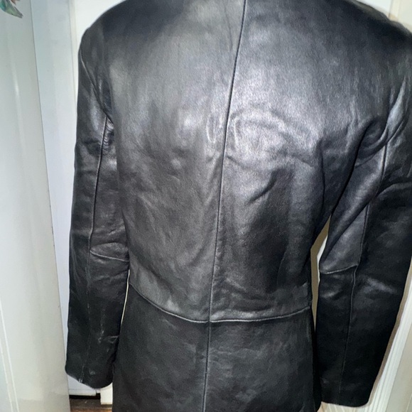 Jones New York Classic Black Leather Jacket - Picture 3 of 7